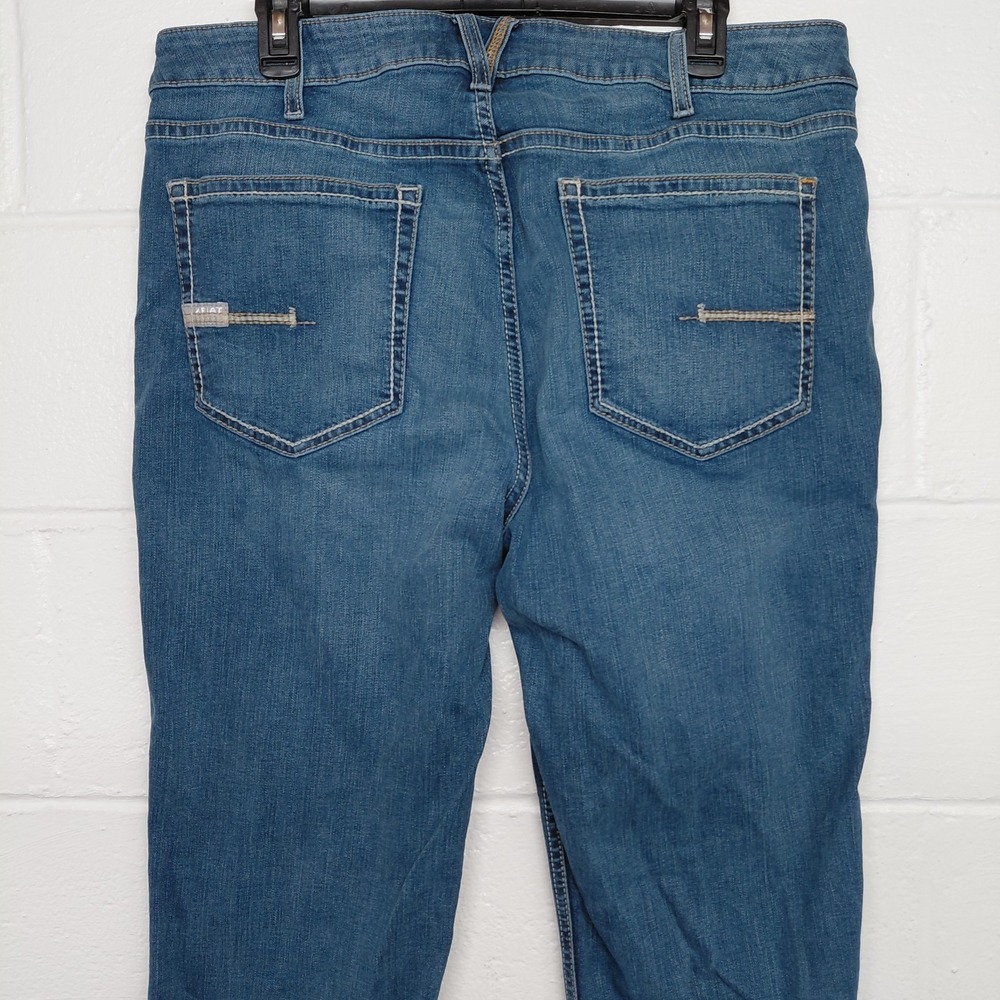 Ariat Rebar Perfect Rise Boot Jeans Womens Size 20WR Malibu Blue Riveter - Picture 5 of 16